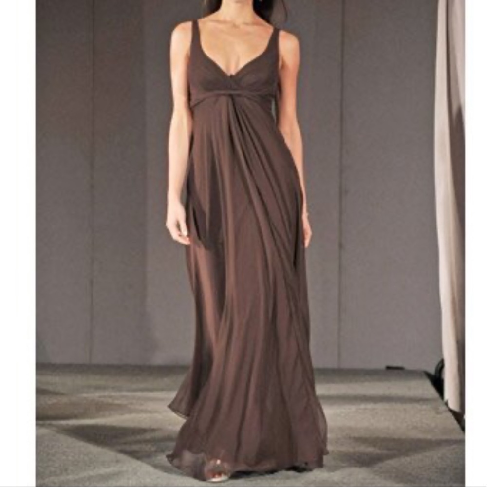 WTOO Brown Prom Formal Floor Length Maxi Dress